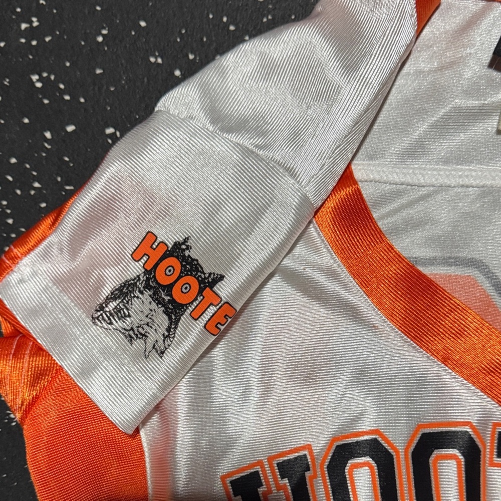 Hooters Bold Orange and White V-Neck Top - Picture 3 of 4